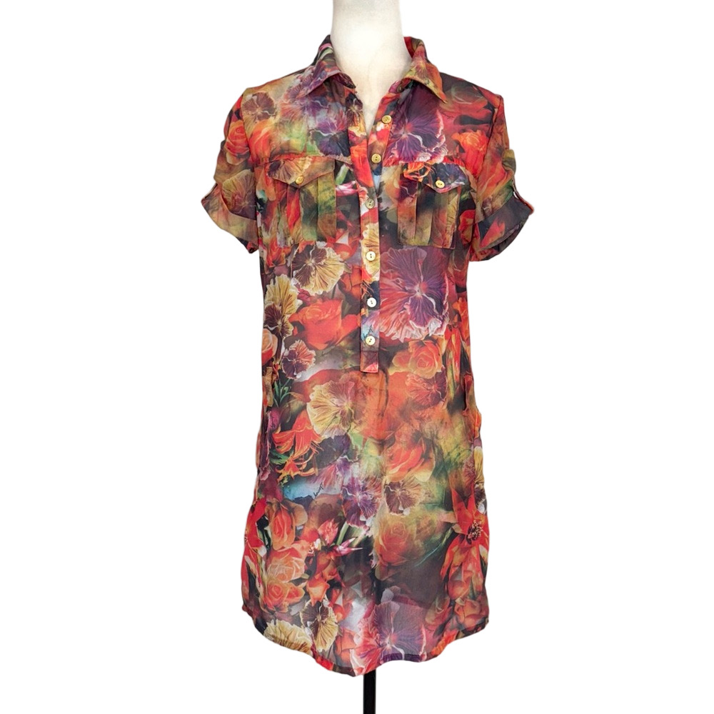 Dimy floral shirt dress